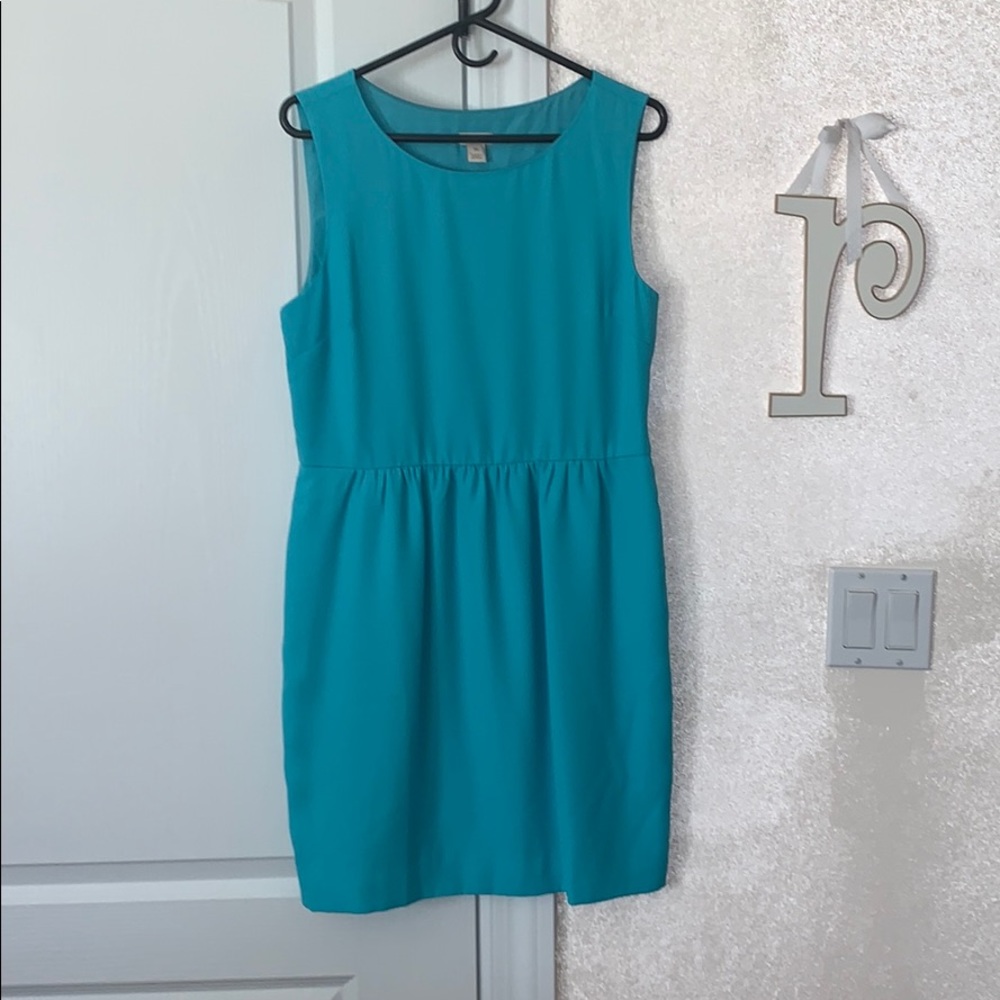JCrew Aqua sleeveless dress